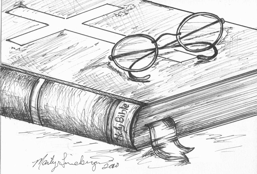 900x610 Holy Bible Drawing - Drawing Bible