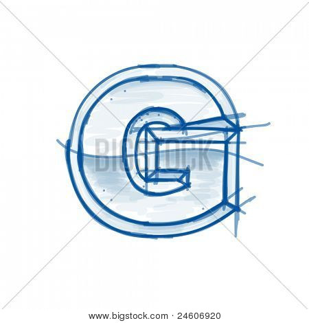 450x470 Blueprint Font Sketch - Drawing Bitmap