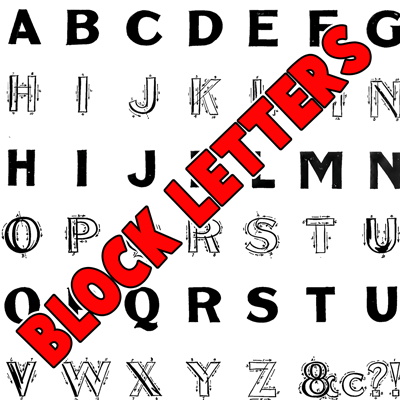 400x400 how to draw bubble letters block letters - Drawing Block Letters