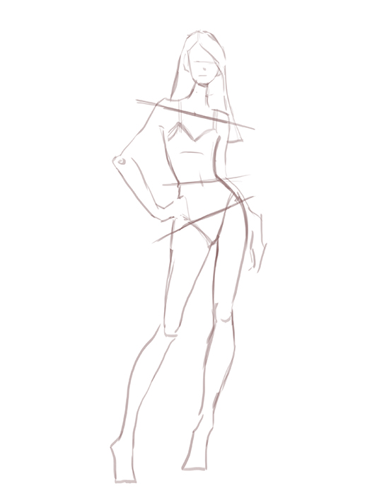 550x704 Fashion Figure Poses How To Draw Movement - Drawing Body Poses