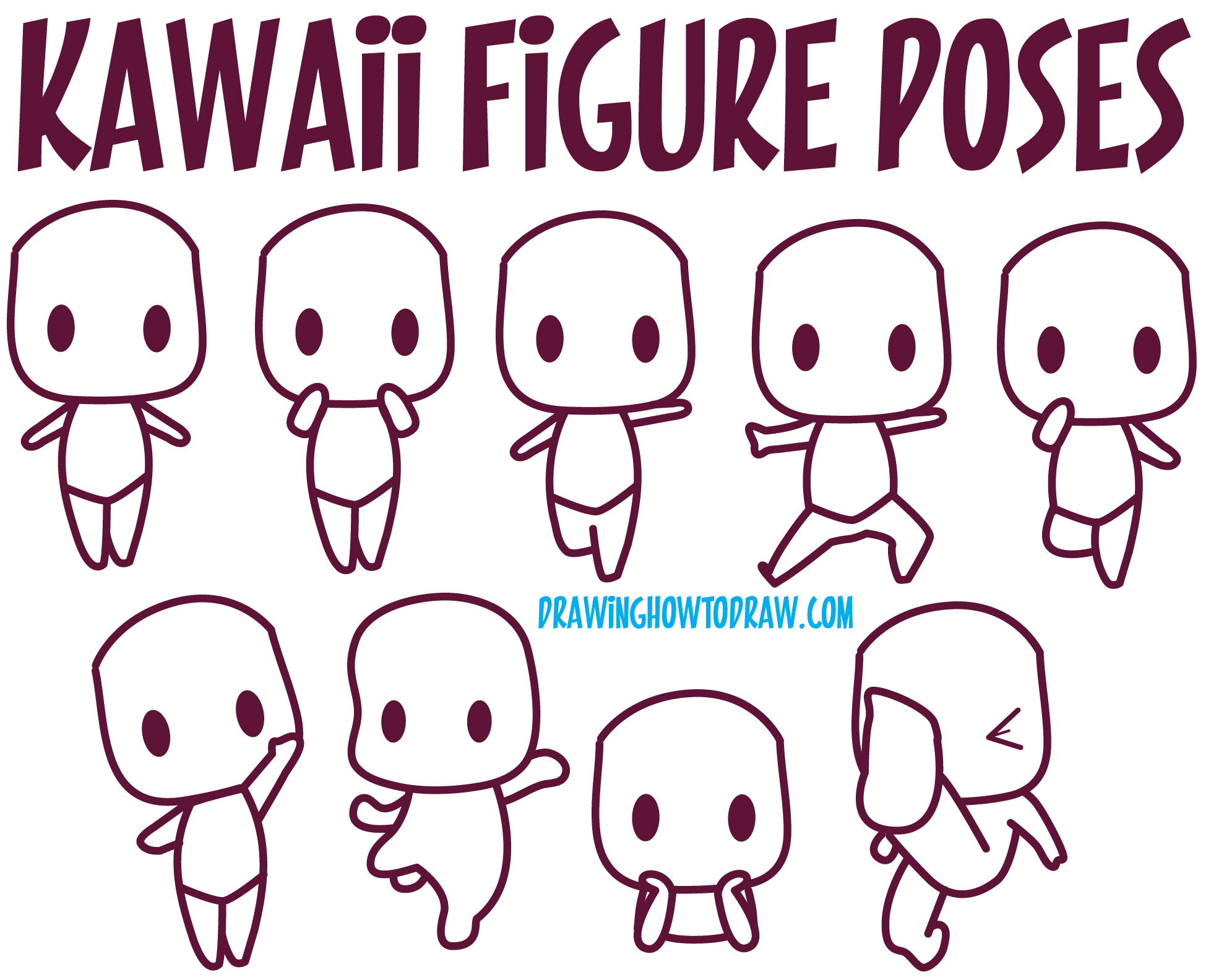 1957x1584 guide to drawing kawaii characters part how to draw kawaii - Drawing Body Poses