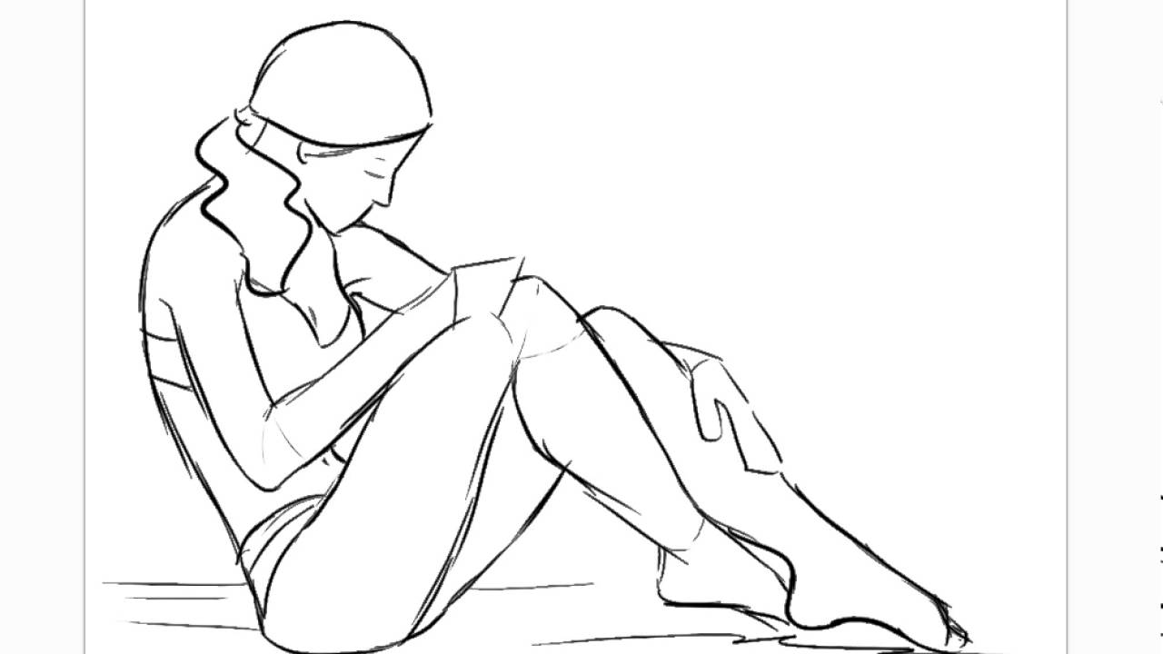 1280x720 how to draw a beautiful girl's face body anatomy poses shapes body - Drawing Body Poses