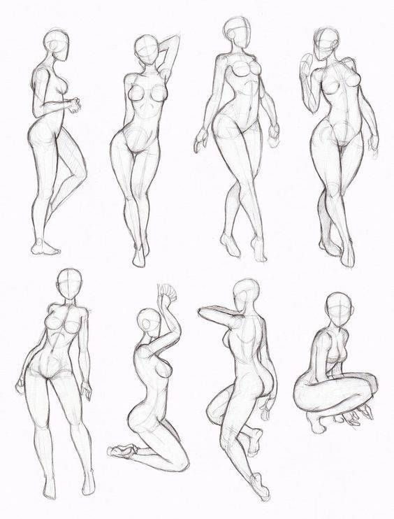 Drawing Body Poses At Paintingvalleycom Explore