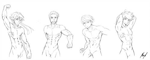 500x202 Tutorial Body Men Anatomy Poses On Drawing Tutorial - Drawing Body Poses