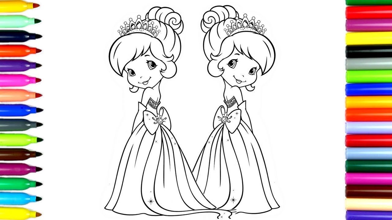 1280x720 Coloring Book Beautiful Princess Drawing Pages To Color For Kids - Drawing Books For Kids