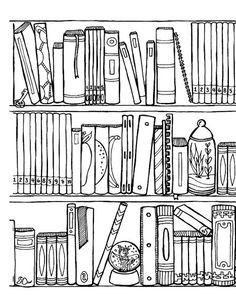 236x305 Book Illustration How To Draw Books In Shelf Which Can Be Read - Drawing Books Free