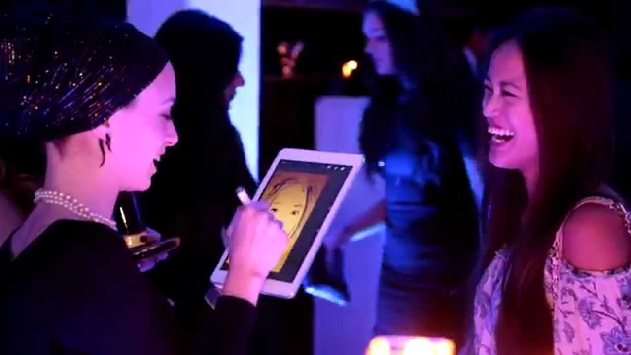 1280x720 Drawing Booth Event Portraiture Hand Drawn On Ipads - Drawing Booth