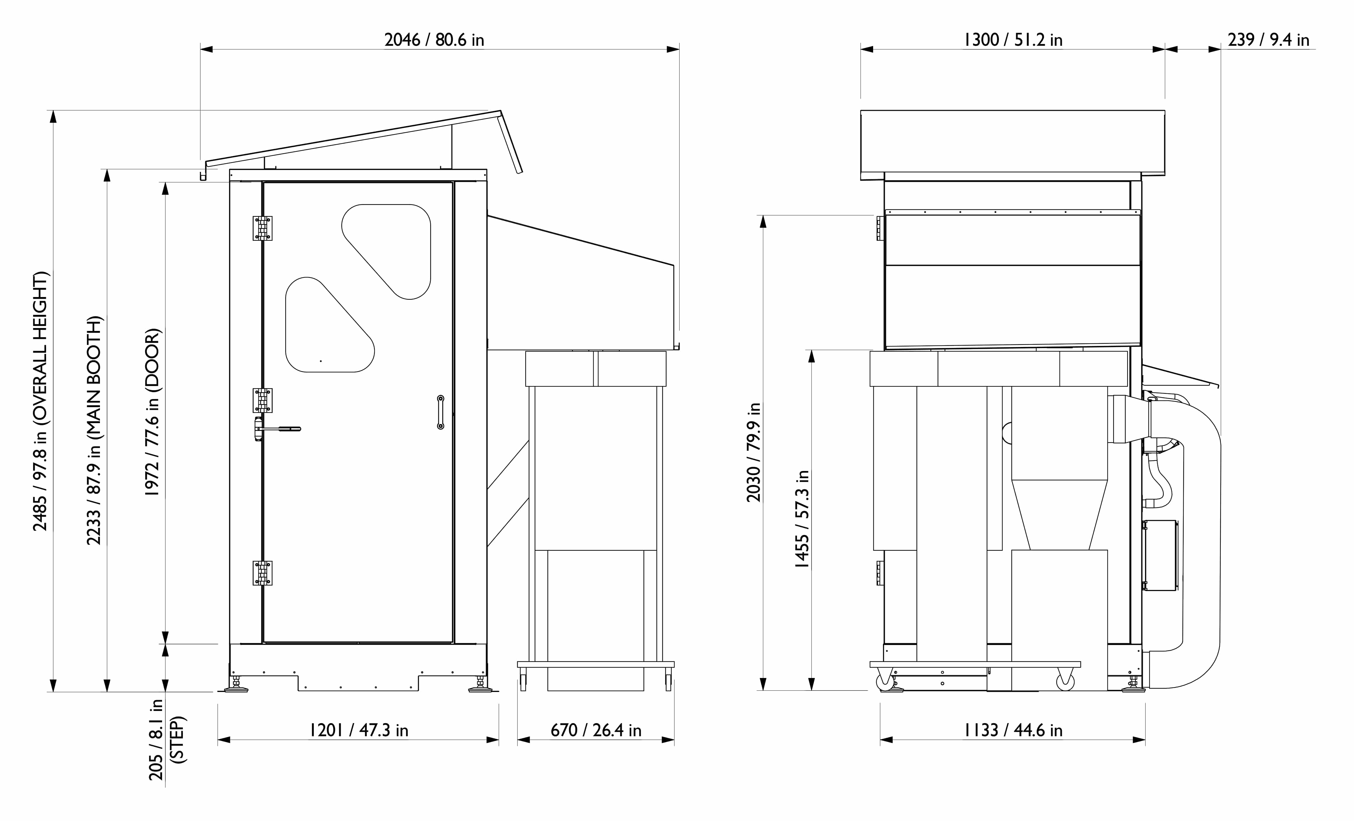 4553x2761 Personnel Cleaning Booth - Drawing Booth