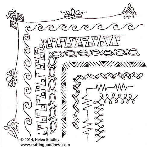 500x487 draw border doodles for frames and other projects crafting goodness - Drawing Border