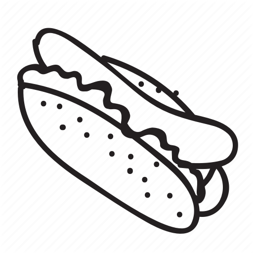 512x512 breakfast, doodle, drawing, food, hand drawn, hot dog, lunch icon - Drawing Breakfast