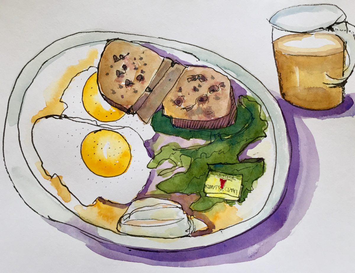 1200x923 drawing breakfast watercolors - Drawing Breakfast