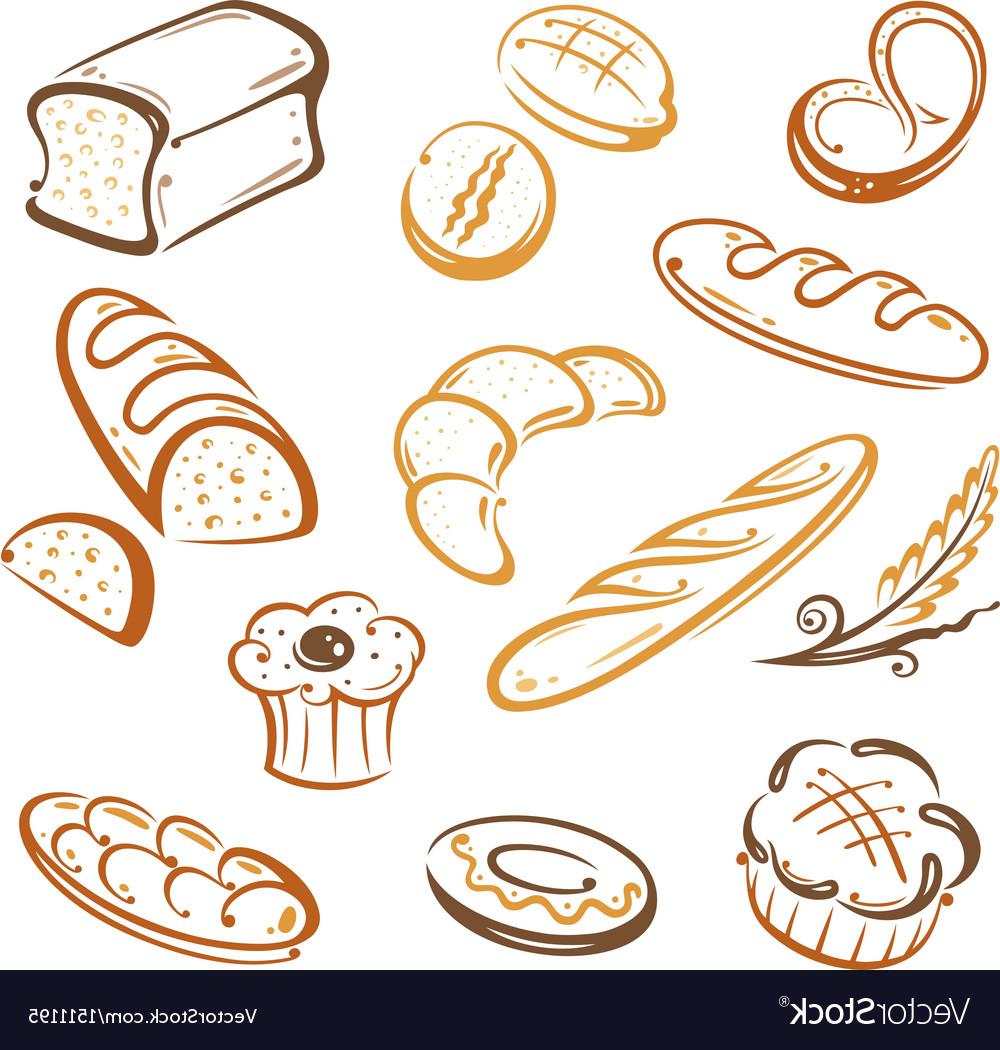 1000x1050 top bread bakery breakfast vector drawing - Drawing Breakfast