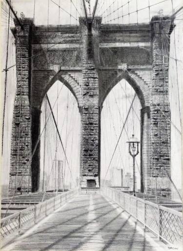 375x514 Brooklyn Bridge Drawing - Drawing Brooklyn Bridge