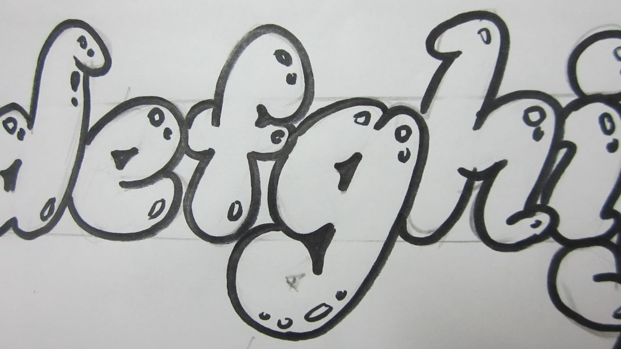 1280x720 Draw Bubble Letters - Drawing Bubble Letters