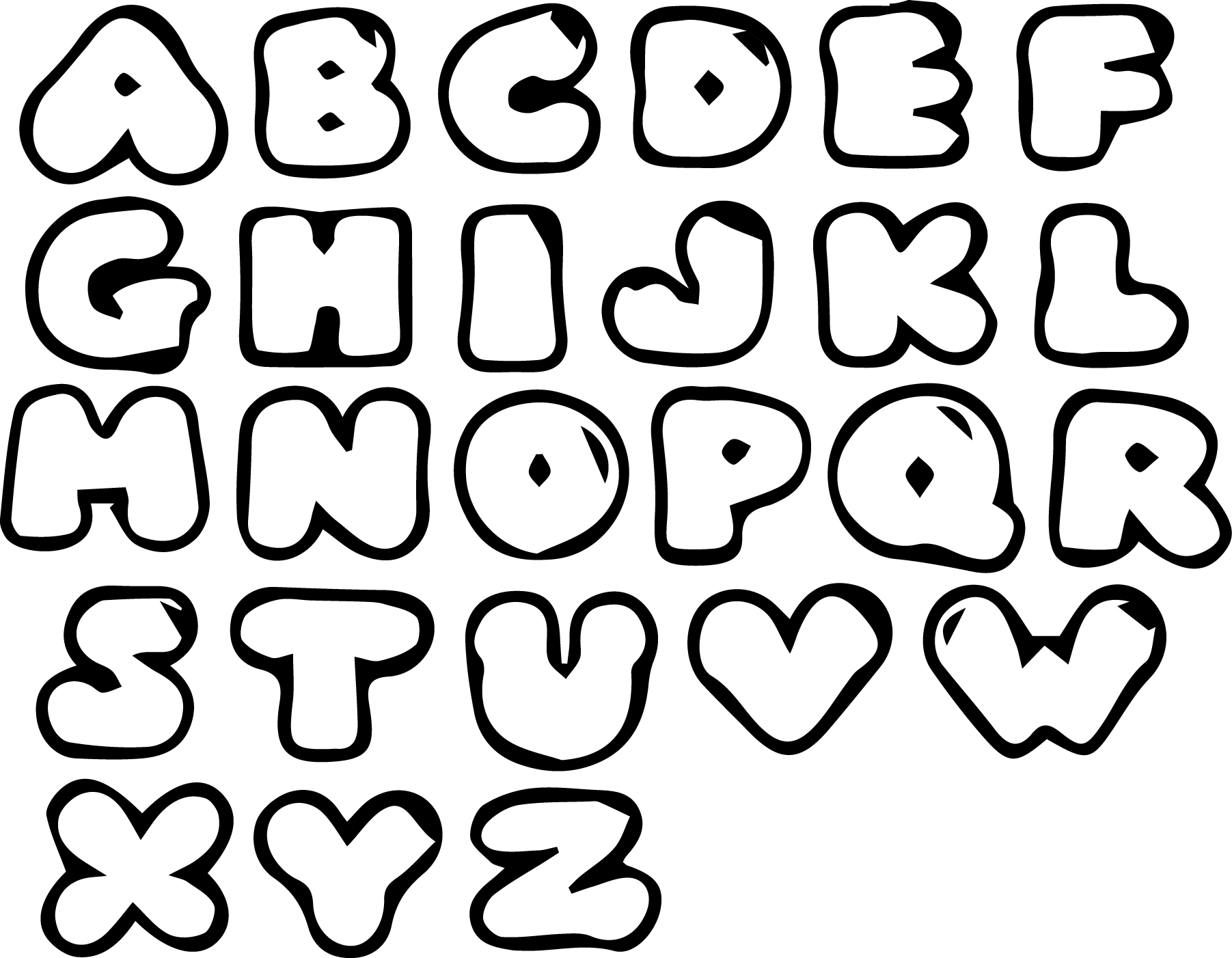 type bubble letters font