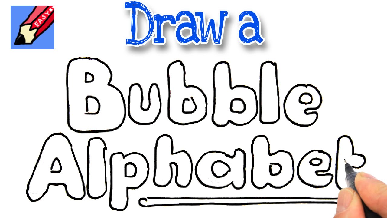 1280x720 How To Draw Bubble Writing Real Easy - Drawing Bubble Letters
