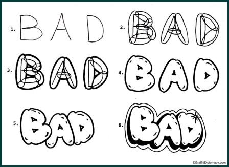 448x326 How To Draw Bubble Letters Step - Drawing Bubble Letters