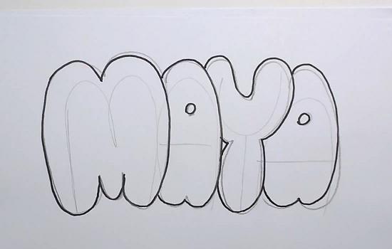 550x350 Bubble Letters - Drawing Bubble Letters
