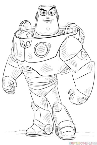 386x575 how to draw buzz lightyear step - Drawing Buzz