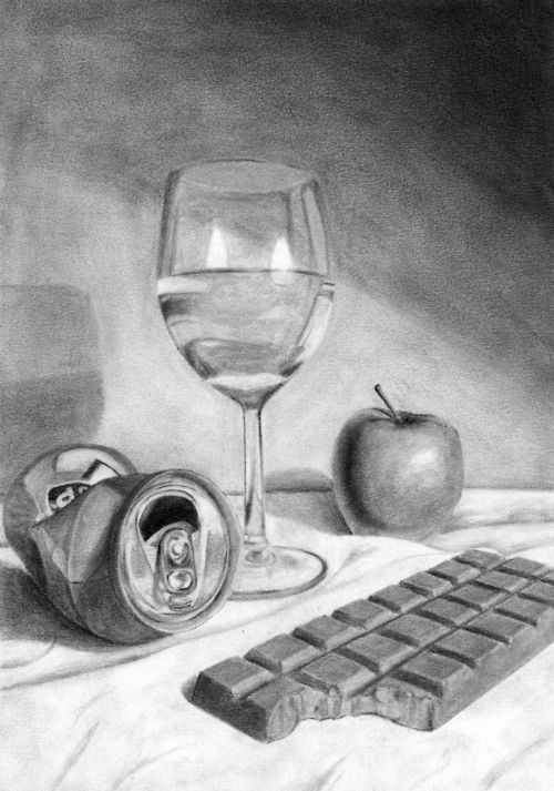 500x713 Still Life Drawing - Drawing By