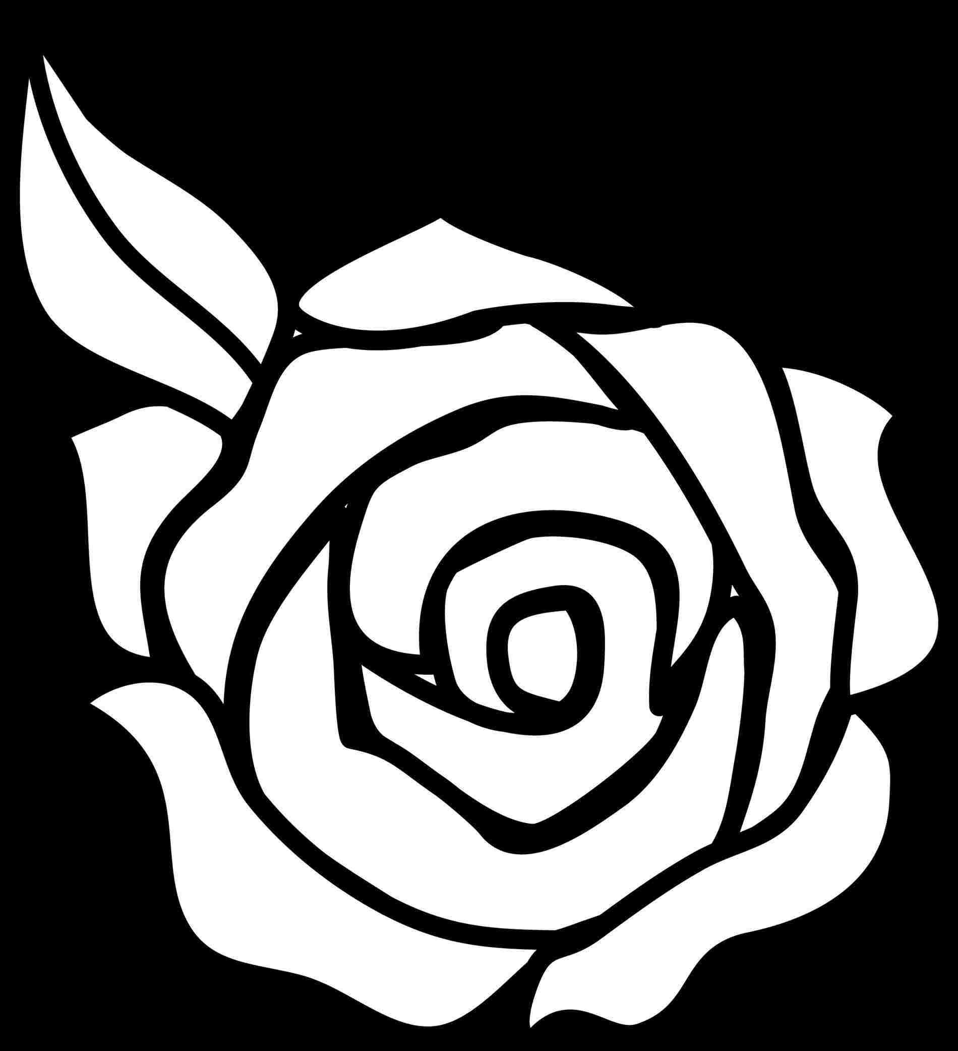 1900x2084 Easy Roses Drawings - Drawing C