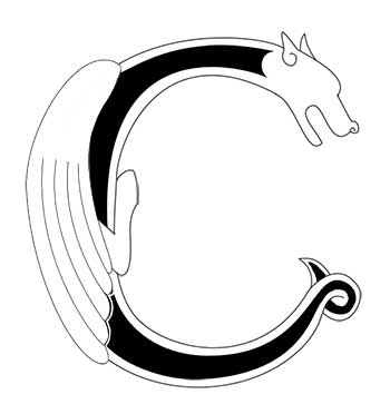 350x363 Initials The Calligraphy Pen - Drawing C