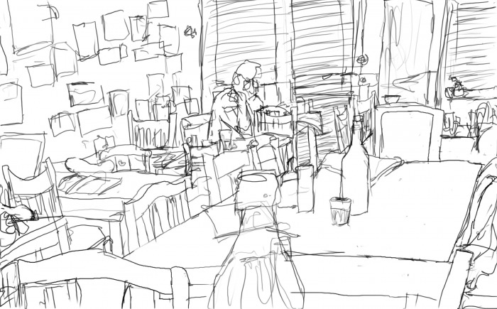 700x435 cafe drawings - Drawing Cafe
