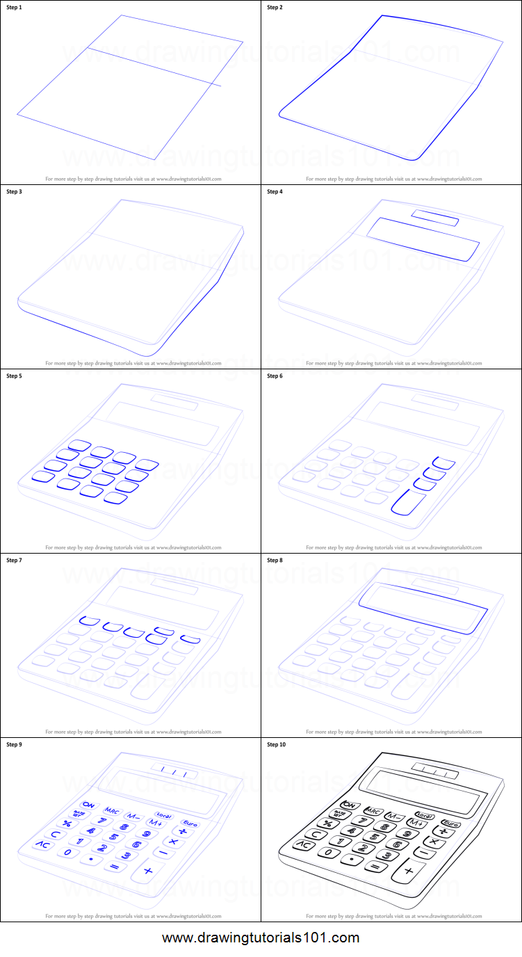 751x1376 how to draw a calculator printable drawing sheet - Drawing Calculator