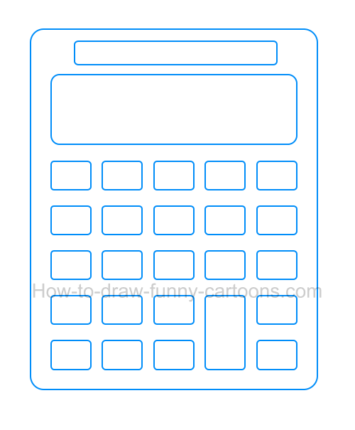 500x605 how to draw a cartoon calculator - Drawing Calculator