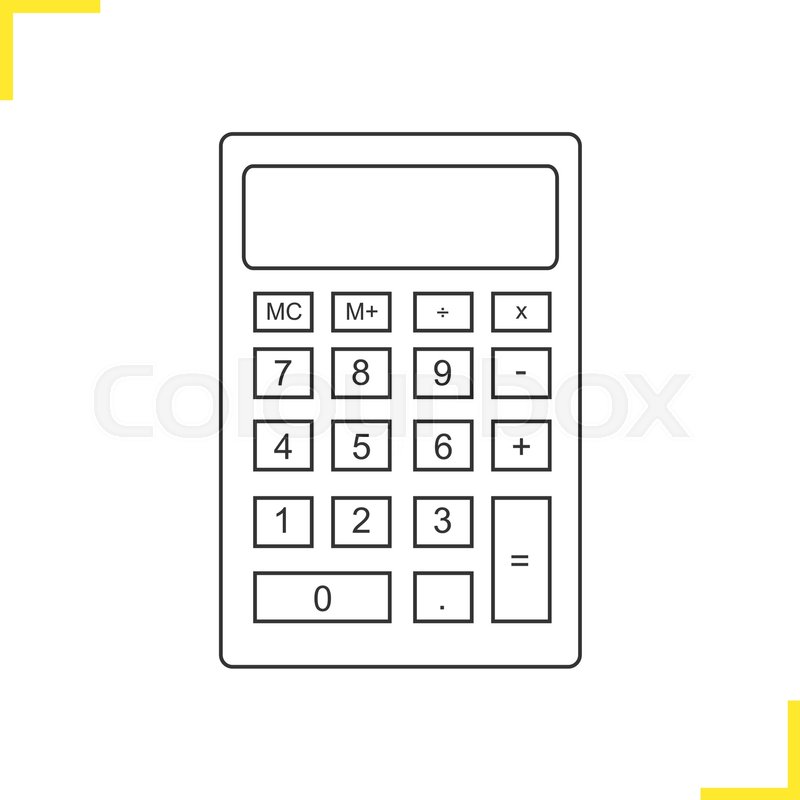 800x800 calculator linear icon thin line stock vector colourbox - Drawing Calculator