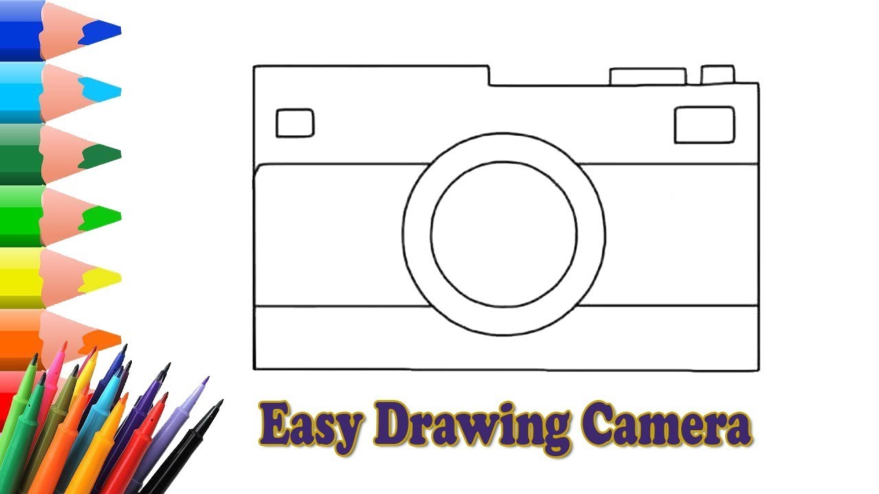 1280x720 Easy Drawing Camera How To Draw Camera For Kids Step - Drawing Camera