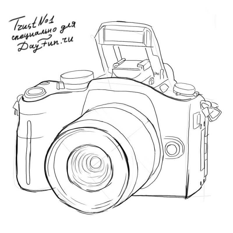 800x800 How To Draw A Camera Step - Drawing Camera