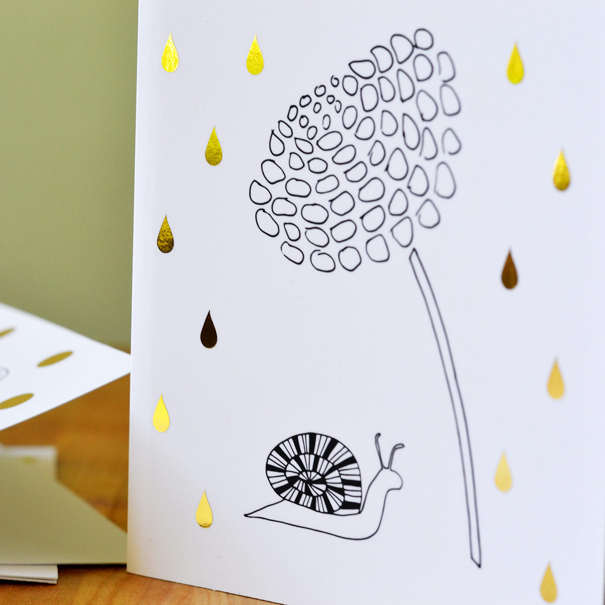 1200x1200 Line Drawing Cards With Gold Accents Pink Sheep Designs - Drawing Card