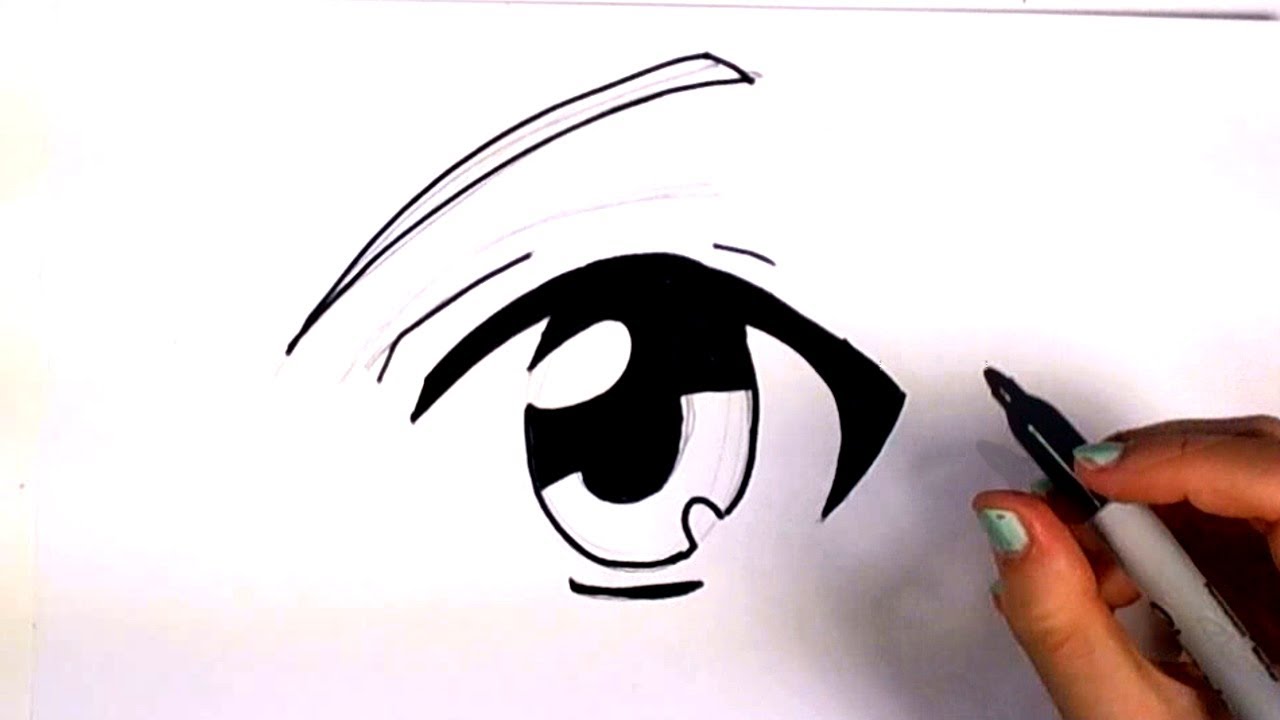 1280x720 How To Draw An Anime Eye - Drawing Cartoon Animation