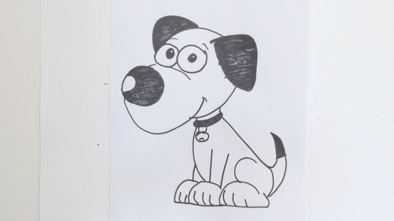 1280x720 How To Draw Cartoon Dog - Drawing Cartoon Animation