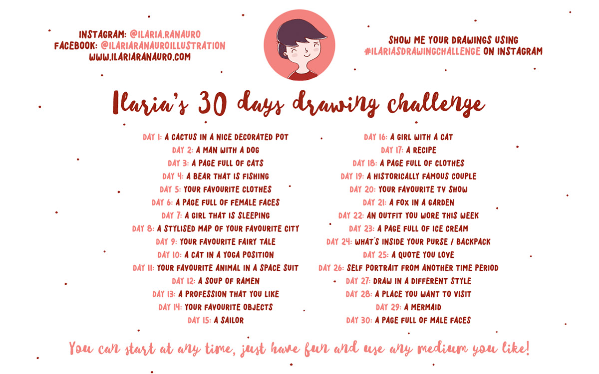 1200x750 days drawing challenge! ilaria ranauro - Drawing Challenge