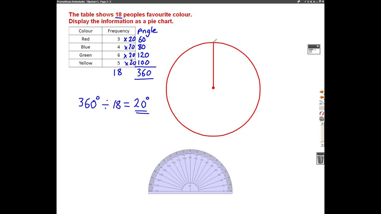 1280x720 How To Draw A Pie Chart Mathscast - Drawing Chart