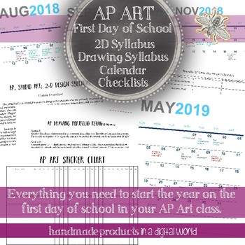 350x350 Ap Art First Day Of School Design, Drawing Syllabus, Calendar - Drawing Checklist