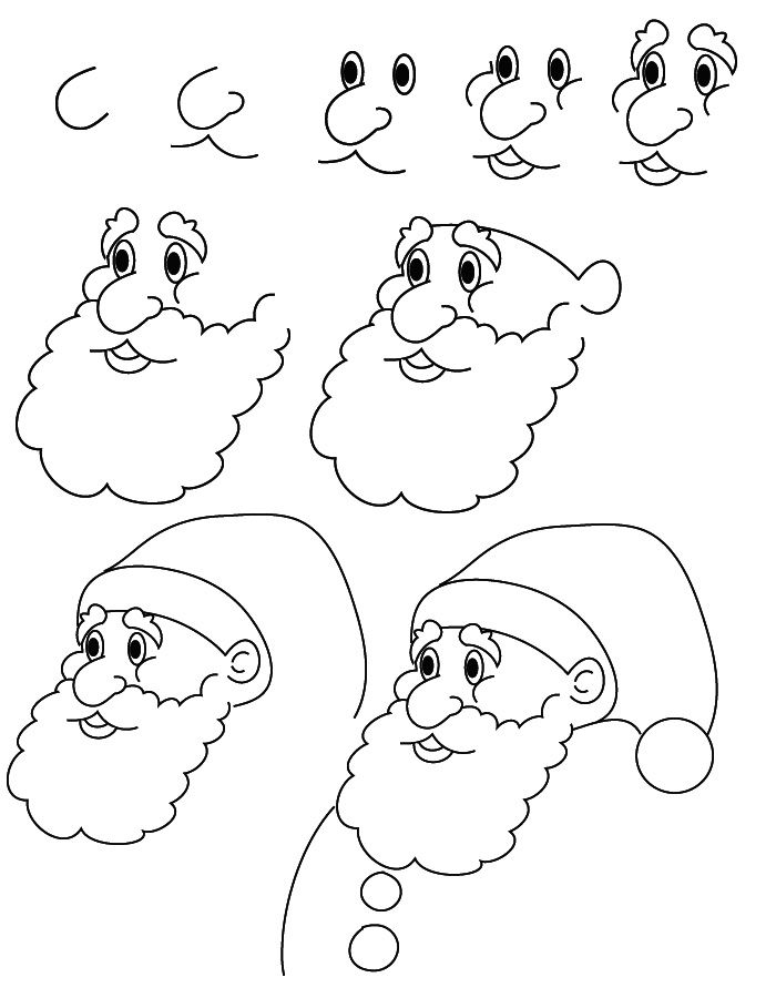 700x900 How To Draw Santa Claus - Drawing Christmas Pictures Step By Step
