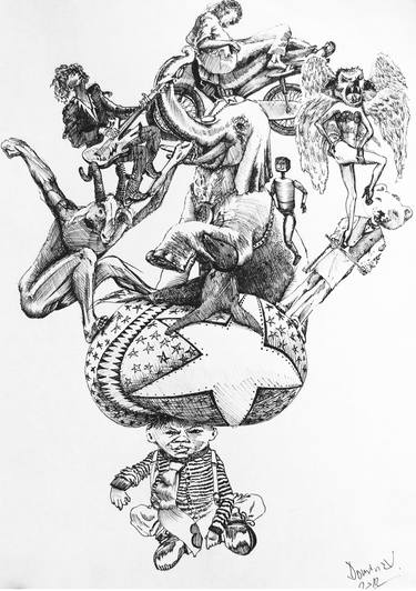 375x532 Circus Equilibrium Drawing - Drawing Circus