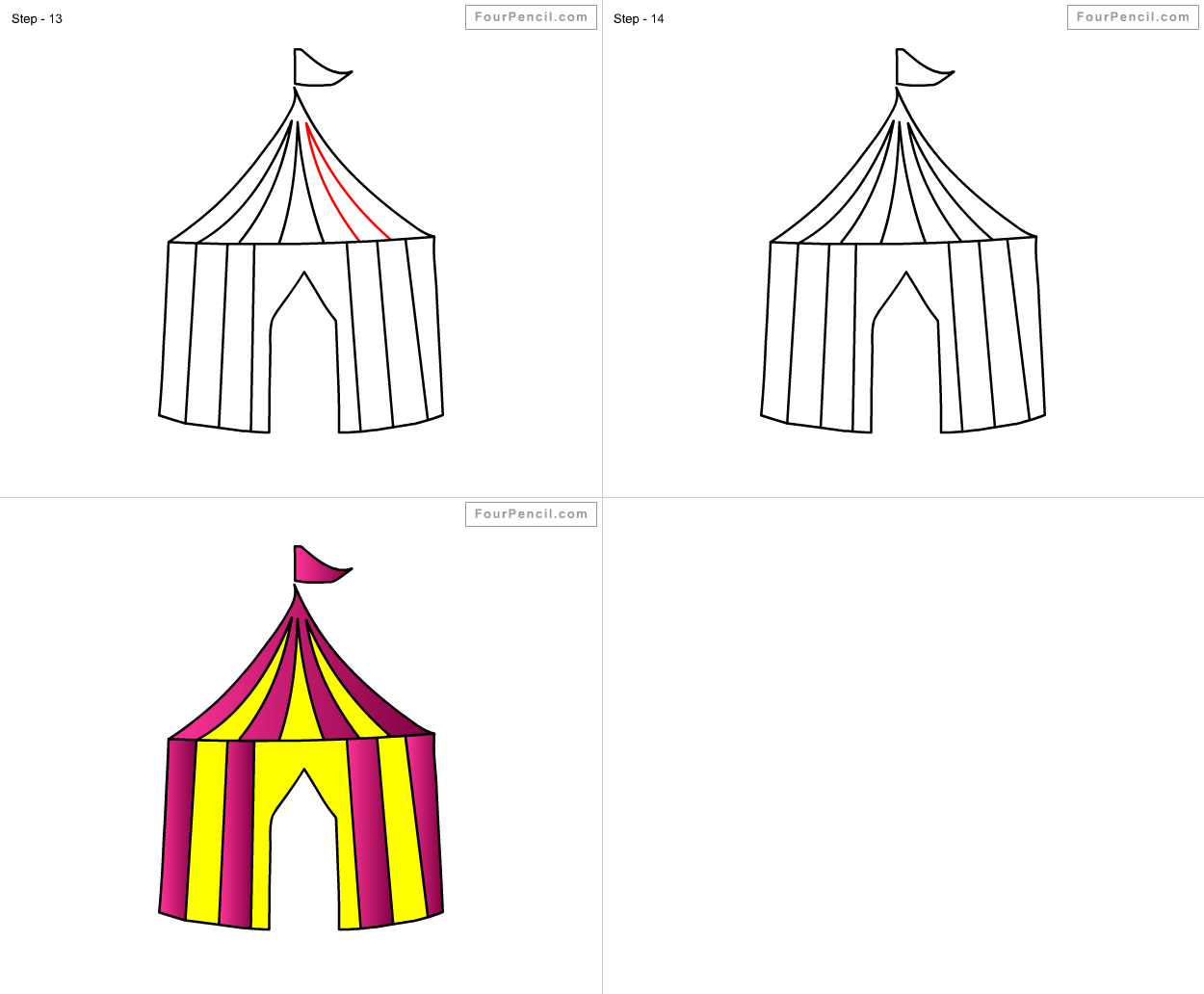 1250x1032 How To Draw Circus For Kids Step - Drawing Circus