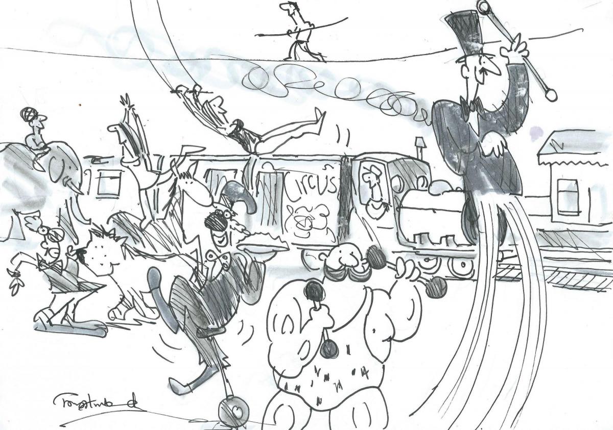 1200x843 Rope Drawing Circus For Free Download - Drawing Circus