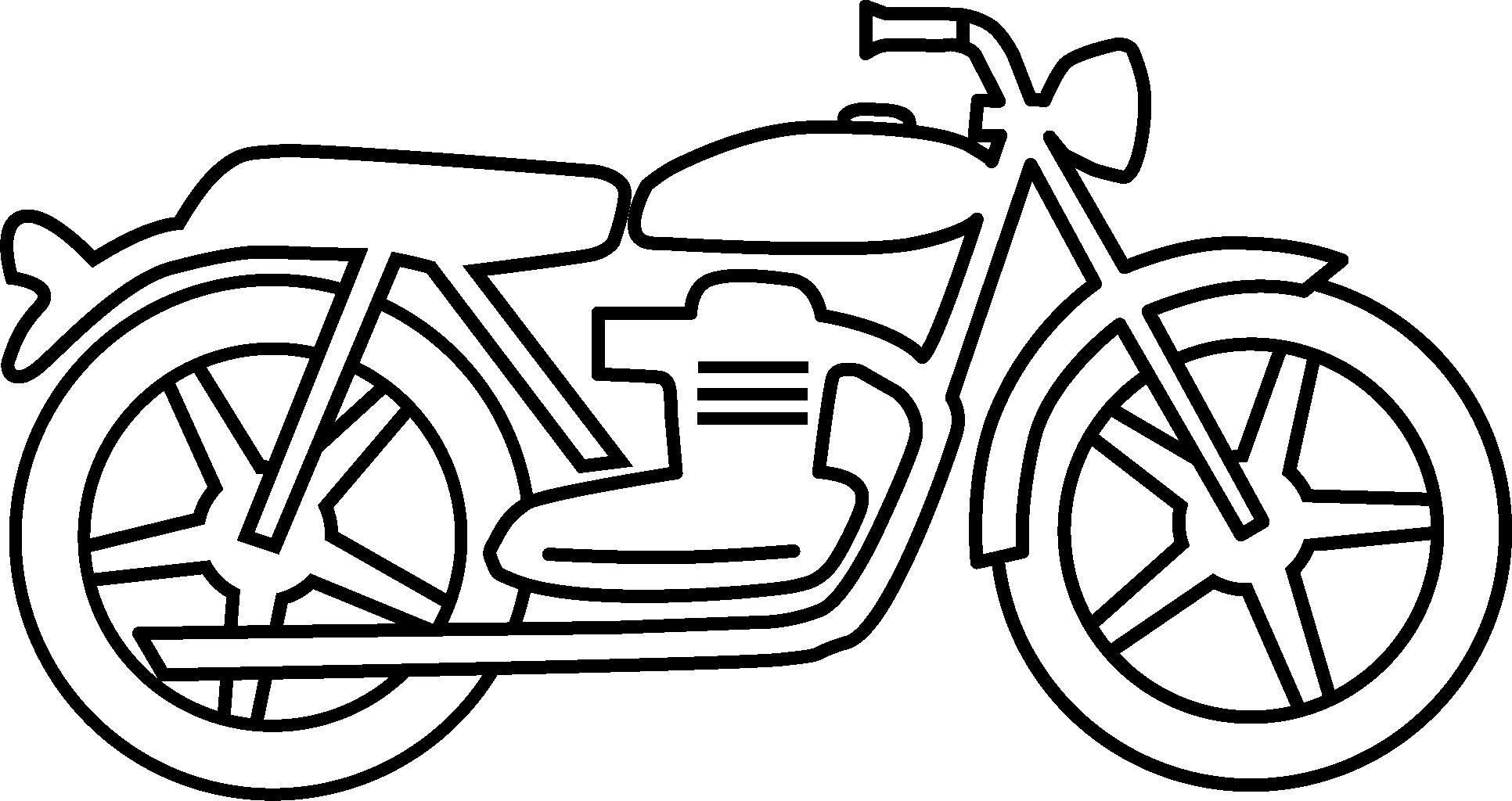 1932x1024 Motorcycle Line Drawing - Drawing Clipart