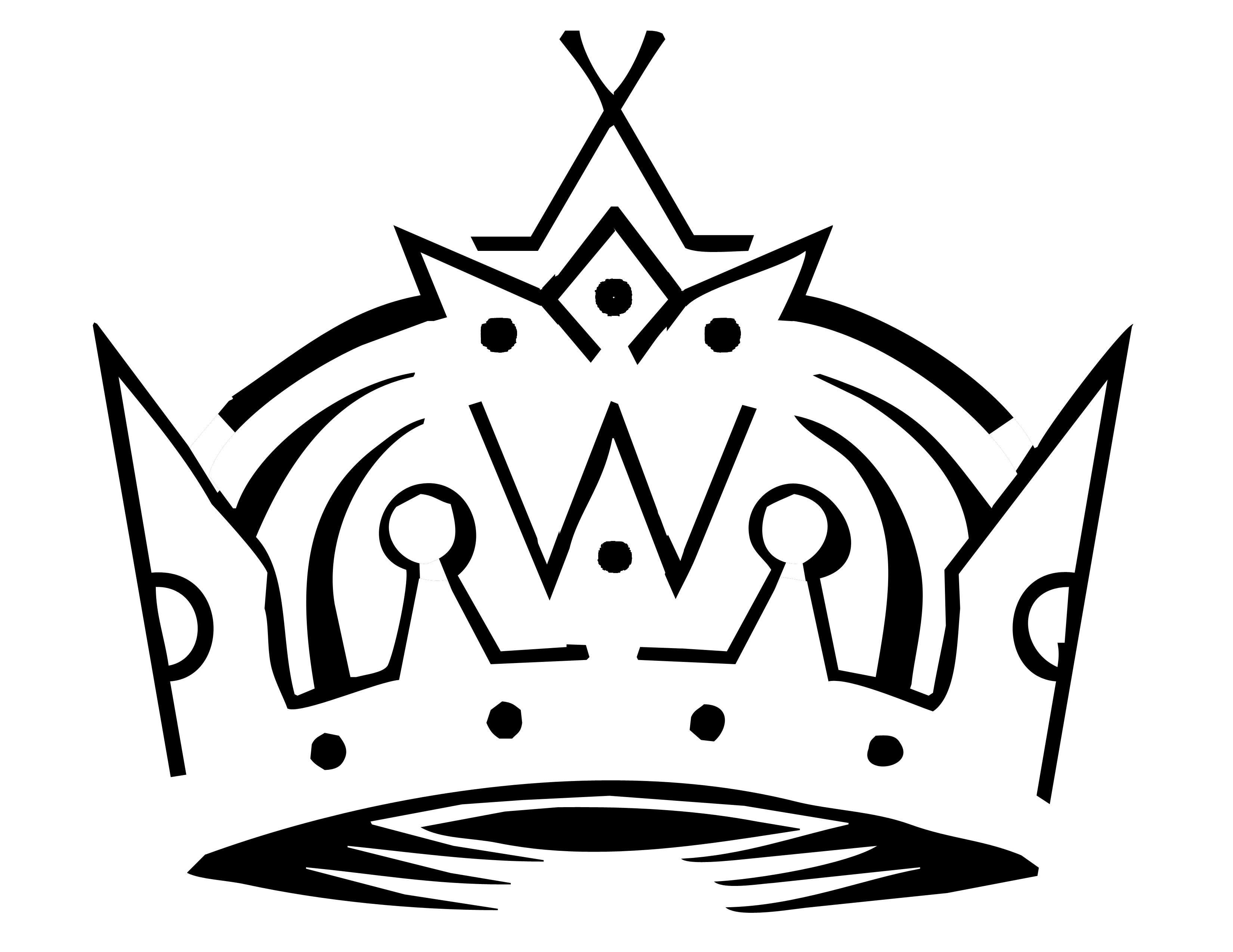 3300x2550 Crown Line Drawing - Drawing Clipart Free