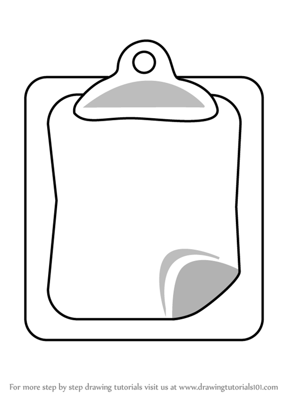 567x800 Learn How To Draw Paper Clipboard - Drawing Clipboard