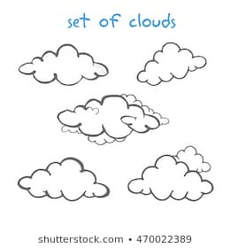 260x280 Drawing Pencil Set Clouds Vector With Cloud - Drawing Clouds With Pencil
