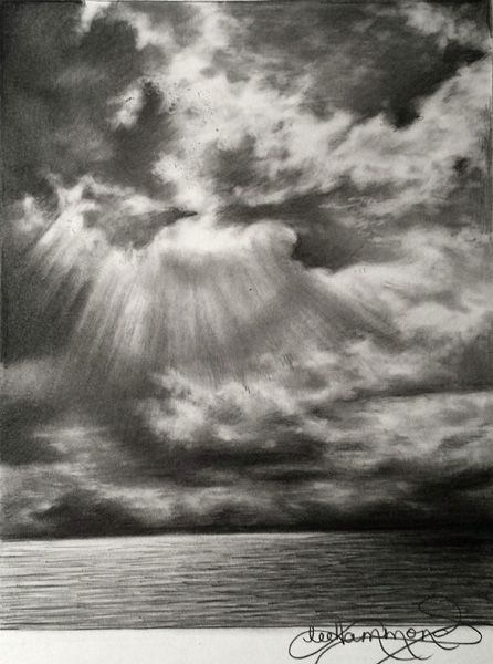 446x600 drawing skies in graphite art tips tricks drawings, graphite - Drawing Clouds With Pencil