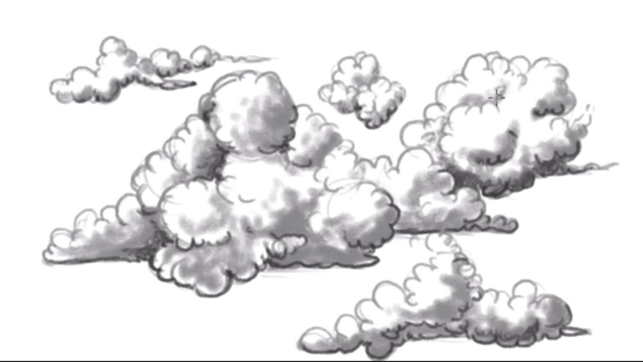 1280x720 How To Draw Clouds - Drawing Clouds With Pencil