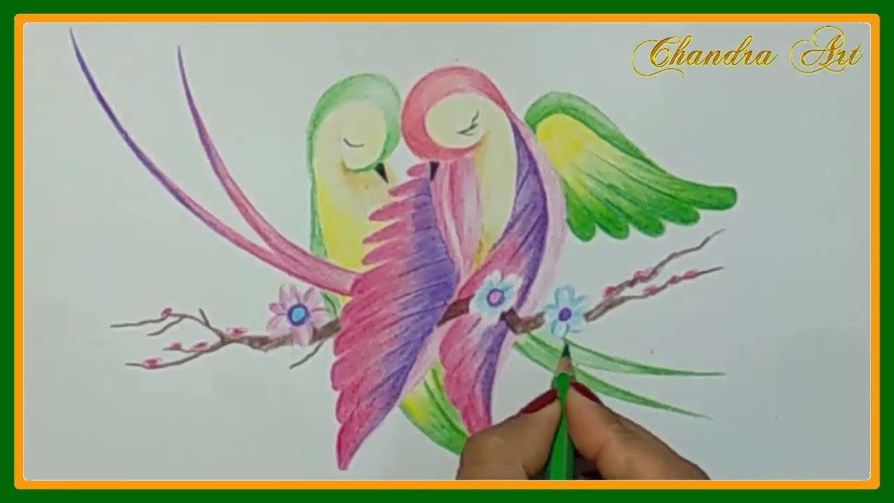 1280x720 Beautiful Color Pencil Drawing Color Pencil Drawing Love - Drawing Color Pictures