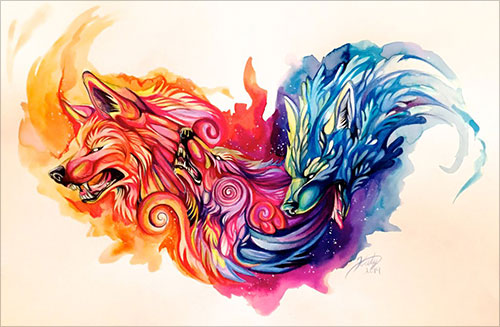 500x327 Inspiring Color Pencil Drawings Of Animals - Drawing Color Pictures